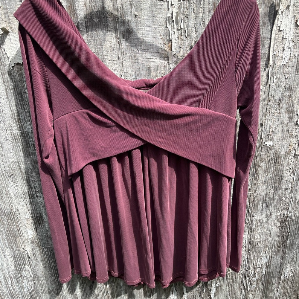By Together Burgundy Long Sleeve Top